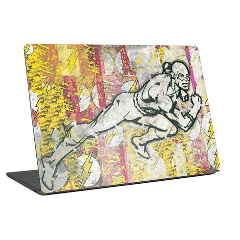 DC Comics The Flash Retro Abstract Running Pose Universal Laptop 13in (10.6 x 7.6in) Skin